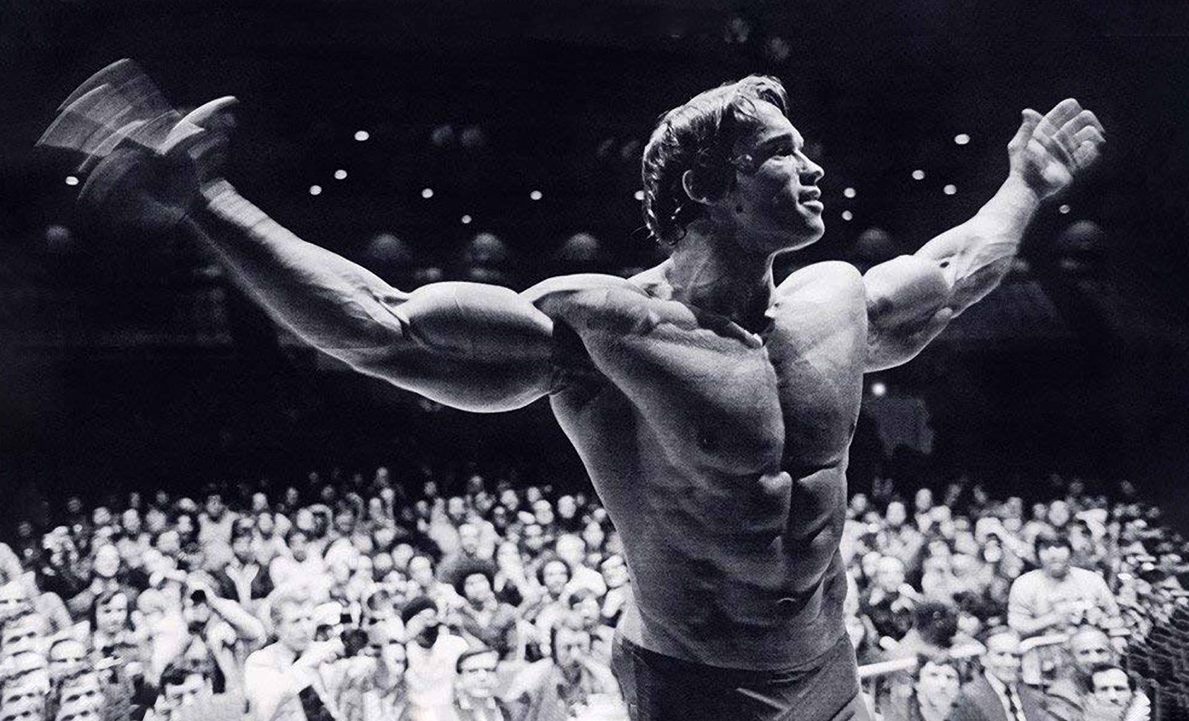 Arnold Schwarzenegger with Open Arms Blank Meme Template