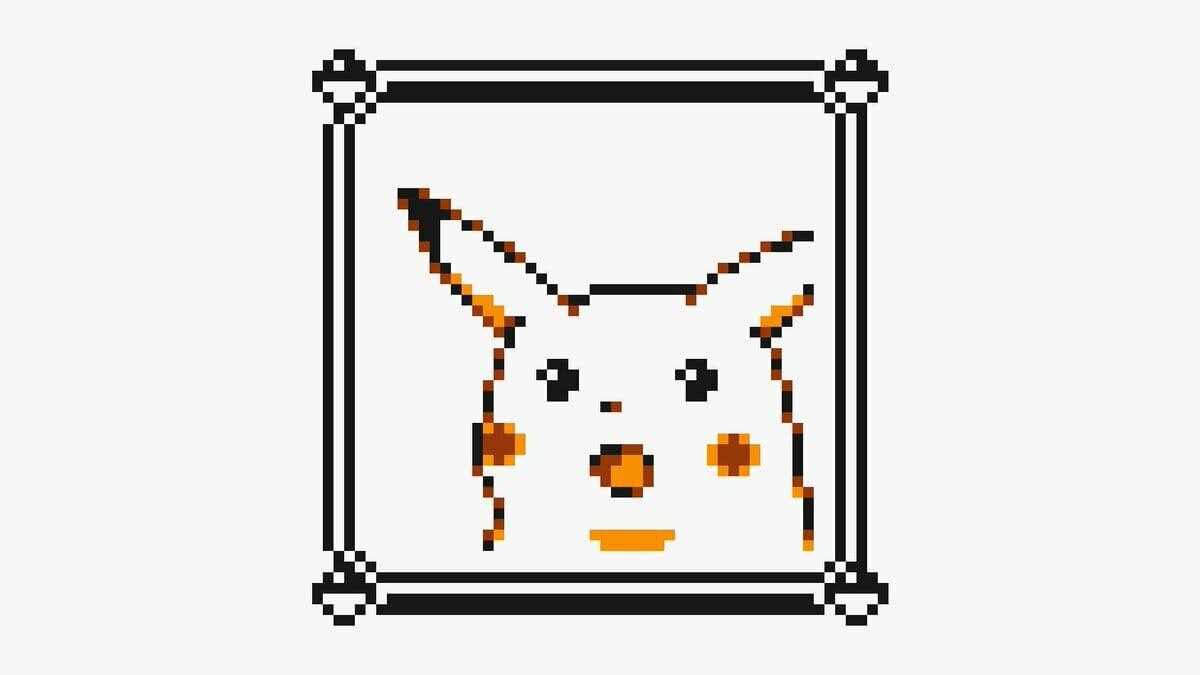 High Quality 8-bit surprised pikachu Blank Meme Template