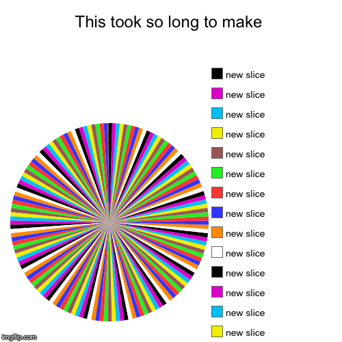 This took so long to make | | image tagged in funny,pie charts | made w/ Imgflip chart maker