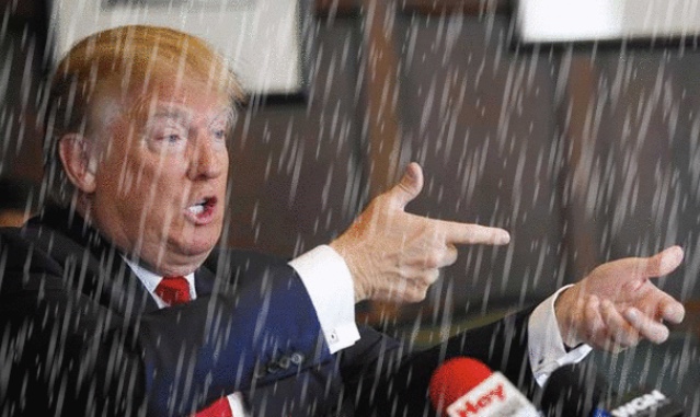 Trump Rain Blank Meme Template