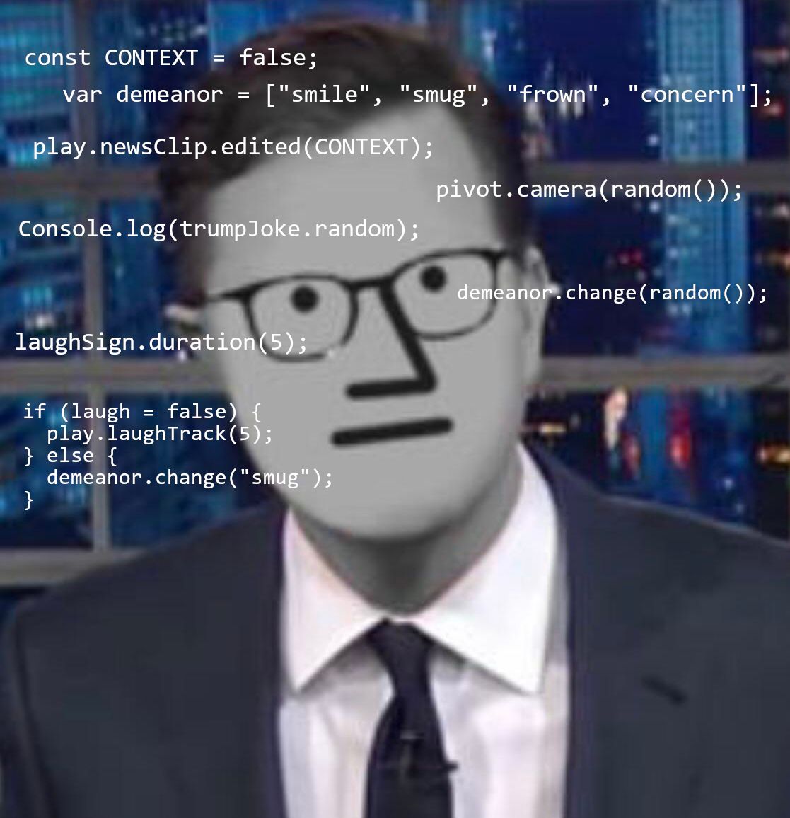 NPC Colbert Blank Meme Template