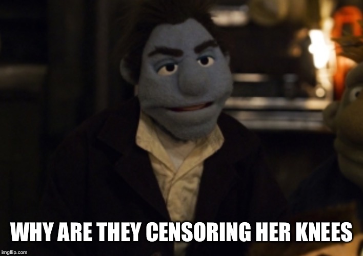 WHY ARE THEY CENSORING HER KNEES | made w/ Imgflip meme maker