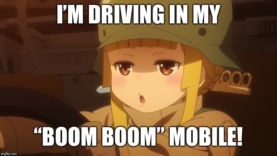 Explosion Loli drives the Big Machine | I’M DRIVING IN MY; “BOOM BOOM” MOBILE! | image tagged in sword art online,anime,loli,explosion | made w/ Imgflip meme maker