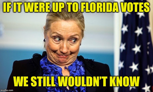 Hillary Gonna Be Sick | IF IT WERE UP TO FLORIDA VOTES WE STILL WOULDN’T KNOW | image tagged in hillary gonna be sick | made w/ Imgflip meme maker