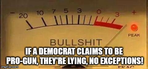 Bullshit Meter | IF A DEMOCRAT CLAIMS TO BE PRO-GUN, THEY'RE LYING, NO EXCEPTIONS! | image tagged in bullshit meter | made w/ Imgflip meme maker