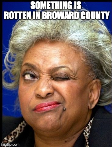 Brenda Snipes |  SOMETHING IS ROTTEN IN BROWARD COUNTY | image tagged in brenda snipes | made w/ Imgflip meme maker
