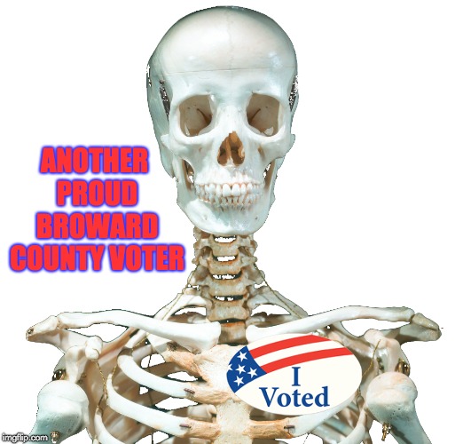 Another vote to tally | ANOTHER PROUD BROWARD COUNTY VOTER | image tagged in elections | made w/ Imgflip meme maker