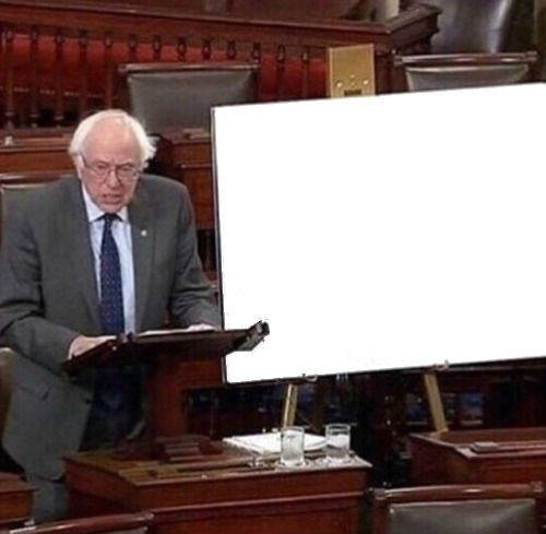 Bernie Sanders Poster Blank Meme Template