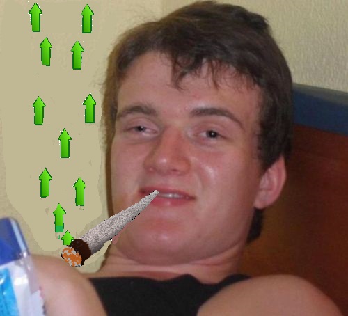 10 Guy Smoking Upvotes Blank Meme Template