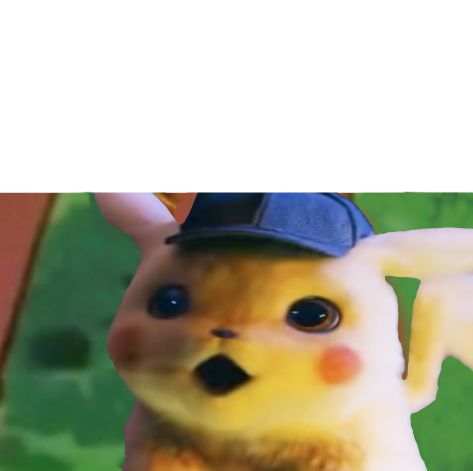 High Quality Detective Pikachu Blank Meme Template