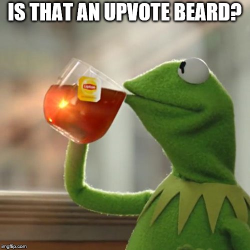 But That's None Of My Business Meme | IS THAT AN UPVOTE BEARD? | image tagged in memes,but thats none of my business,kermit the frog | made w/ Imgflip meme maker