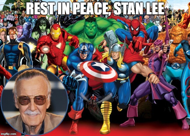 Excelsior! | REST IN PEACE, STAN LEE | image tagged in marvel comics | made w/ Imgflip meme maker