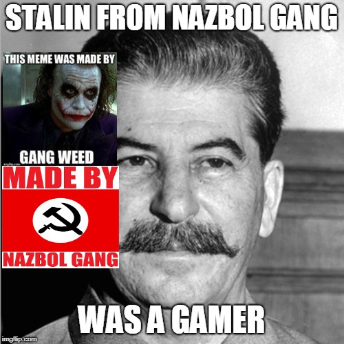 STALIN FROM NAZBOL GANG WAS A GAMER | made w/ Imgflip meme maker
