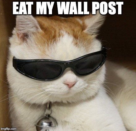 EAT MY WALL POST | made w/ Imgflip meme maker
