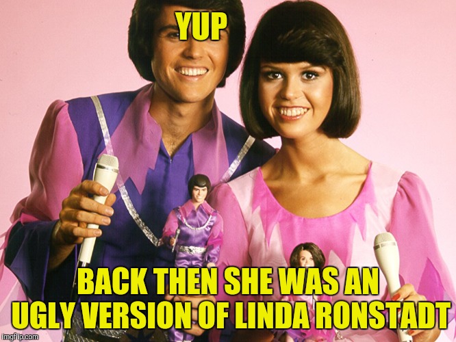 YUP BACK THEN SHE WAS AN UGLY VERSION OF LINDA RONSTADT | made w/ Imgflip meme maker