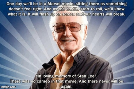 RIP Stan Lee, you were a "Marvel" of a person! | image tagged in memes,stan lee,marvel | made w/ Imgflip meme maker
