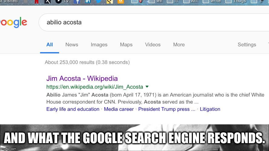 AND WHAT THE GOOGLE SEARCH ENGINE RESPONDS. | made w/ Imgflip meme maker