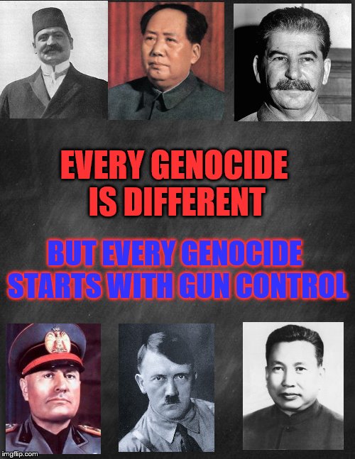 Desire to disarm the population is the desire for absolute power. | EVERY GENOCIDE IS DIFFERENT; BUT EVERY GENOCIDE STARTS WITH GUN CONTROL | image tagged in despots,dictators,genocide,holocaust,gun control,disarm | made w/ Imgflip meme maker