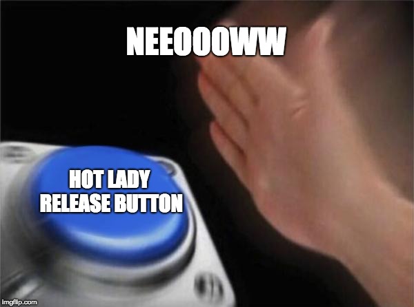 Blank Nut Button Meme | NEEOOOWW; HOT LADY RELEASE BUTTON | image tagged in memes,blank nut button | made w/ Imgflip meme maker