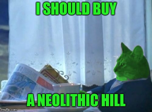 I Should Buy a Boat RayCat | I SHOULD BUY A NEOLITHIC HILL | image tagged in i should buy a boat raycat | made w/ Imgflip meme maker