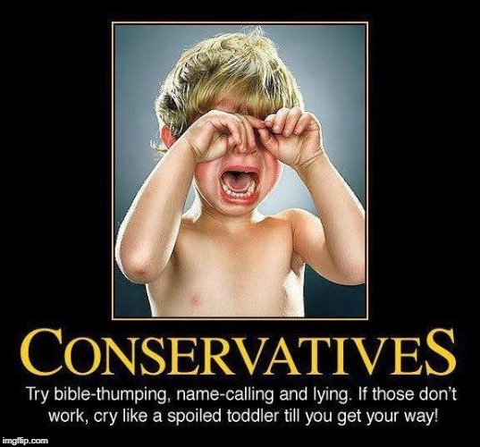 . | / | image tagged in conservative,bible,lying,cry,child | made w/ Imgflip meme maker