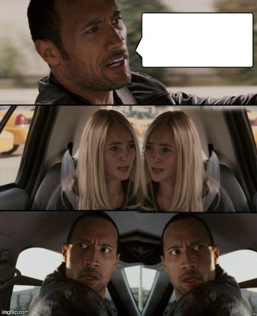 High Quality The rock driving double Blank Meme Template