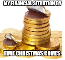 MY FINANCIAL SITUATION BY; TIME CHRISTMAS COMES | image tagged in financial situation | made w/ Imgflip meme maker