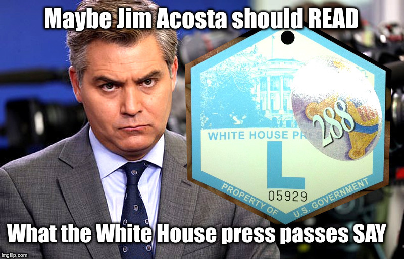 Jim Acosta: Not Good At Reading? | image tagged in jim acosta,a legend in his own mind,but not at the,white house,anymore | made w/ Imgflip meme maker