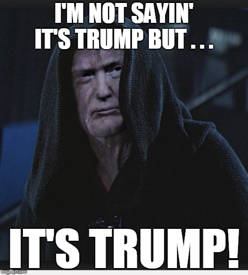 Sith Lord Trump | I'M NOT SAYIN' IT'S TRUMP BUT . . . IT'S TRUMP! | image tagged in sith lord trump | made w/ Imgflip meme maker