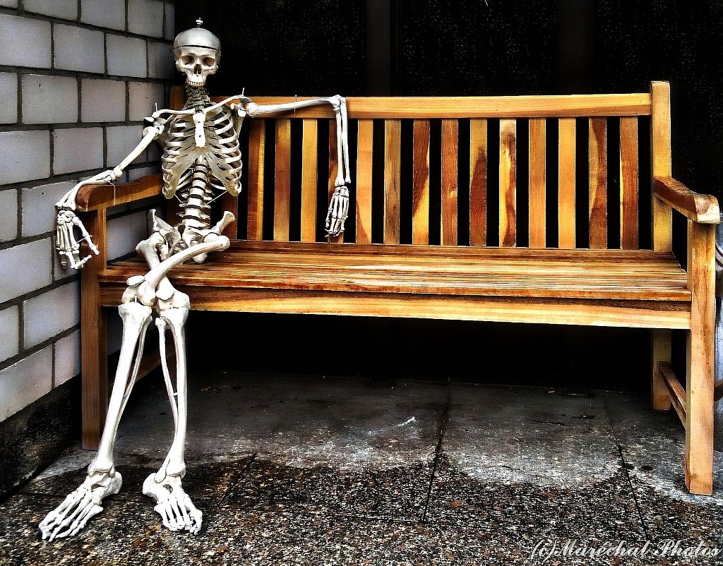 No "skeleton, bench, waiting" memes have been featured yet. 