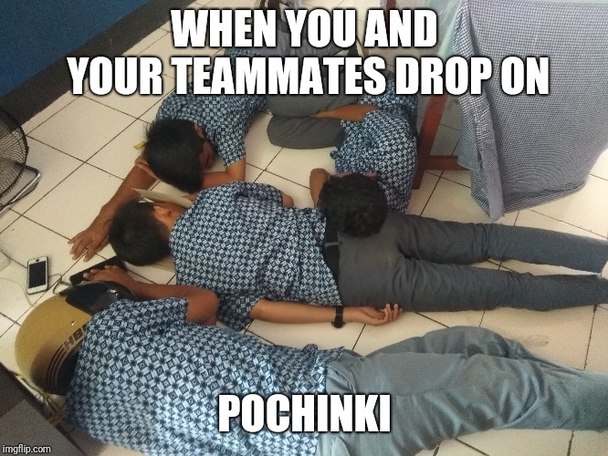 WHEN YOU AND YOUR TEAMMATES DROP ON; POCHINKI | image tagged in pubg,funny,random,bad luck brian | made w/ Imgflip meme maker