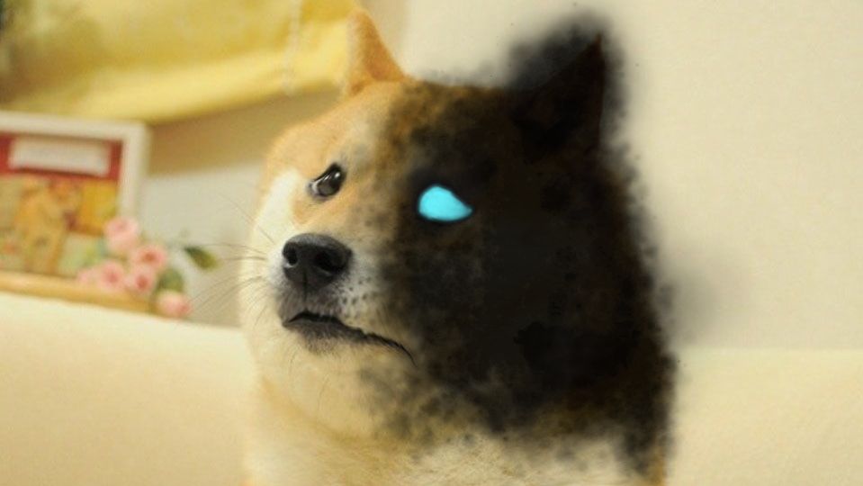 High Quality Corrupted Doge Blank Meme Template