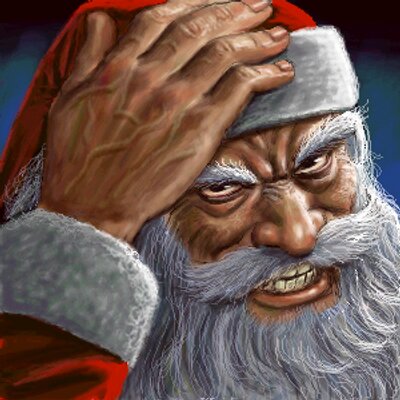 Angry Santa Blank Meme Template
