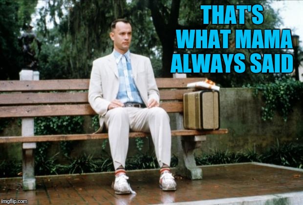 Forrest Gump | THAT'S WHAT MAMA ALWAYS SAID | image tagged in forrest gump | made w/ Imgflip meme maker