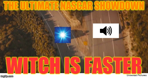 Two roads and two cars divided, final scene fast and furios 7 | THE ULTIMATE NASCAR SHOWDOWN; WITCH IS FASTER | image tagged in two roads and two cars divided final scene fast and furios 7 | made w/ Imgflip meme maker