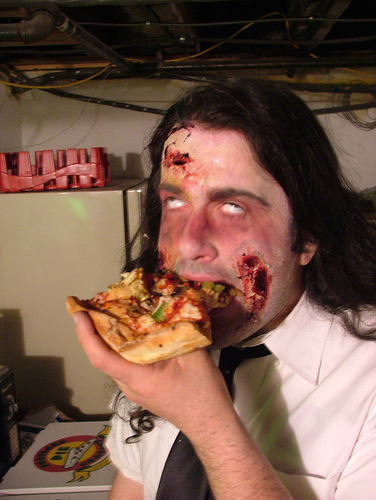 High Quality zombie pizza Blank Meme Template