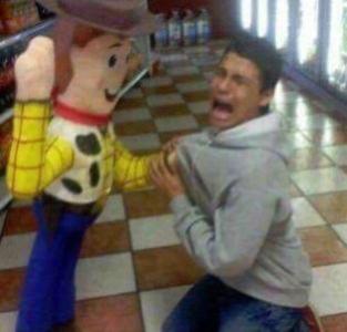 woody and man Blank Meme Template
