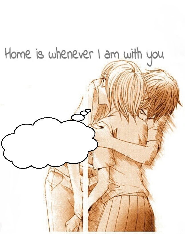 High Quality "Home is whenever I'm with you," w/empty thought bubble Blank Meme Template