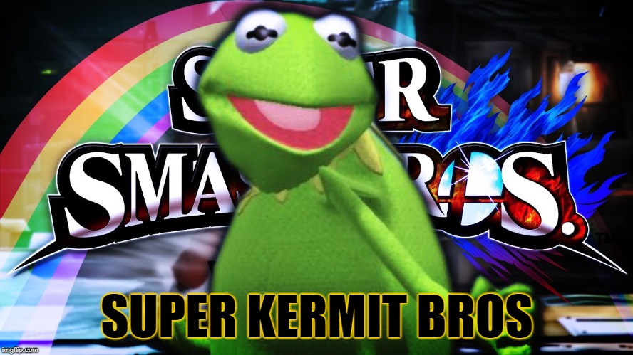 kermit | SUPER KERMIT BROS | image tagged in funny memes | made w/ Imgflip meme maker