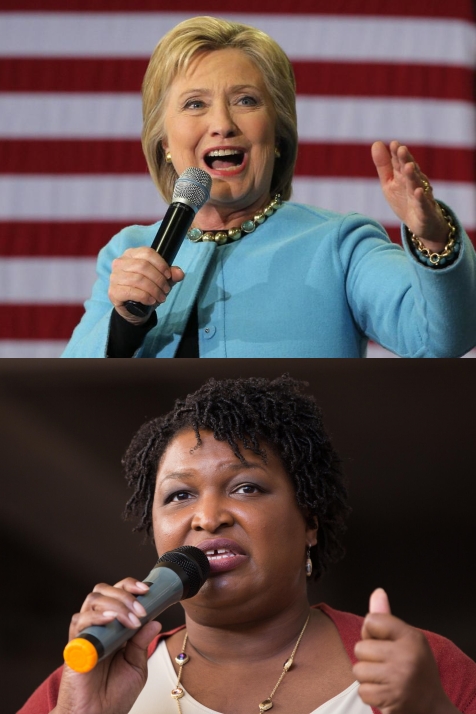 High Quality Hillary Clinton Stacey Abrams Blank Meme Template
