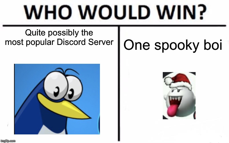 September 24th 2018, the Marko Nation attacked | Quite possibly the most popular Discord Server; One spooky boi | image tagged in memes,who would win | made w/ Imgflip meme maker
