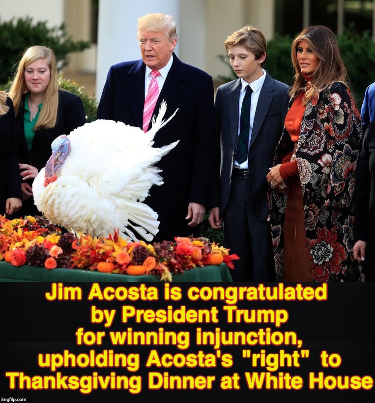 stuck with a turkey | "right" | image tagged in jim acosta,thanksgiving,white house | made w/ Imgflip meme maker