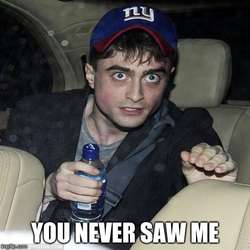 harry potter crazy | YOU NEVER SAW ME | image tagged in harry potter crazy | made w/ Imgflip meme maker