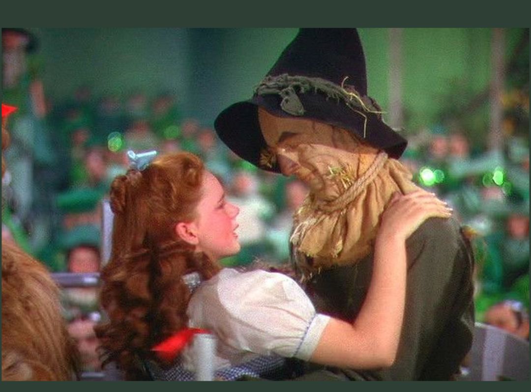 High Quality Wizard of Oz Dorothy and Scarecrow Blank Meme Template