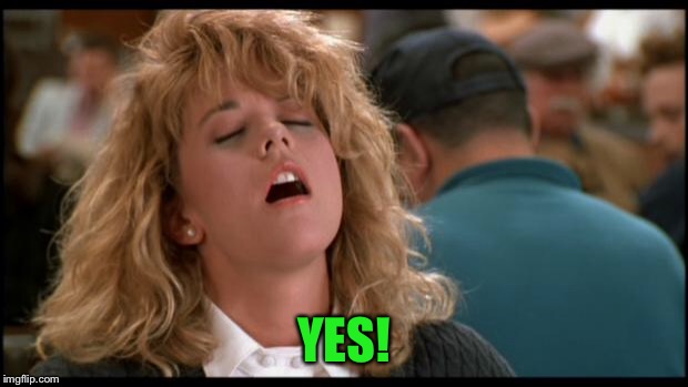 When Harry Met Sally | YES! | image tagged in when harry met sally | made w/ Imgflip meme maker