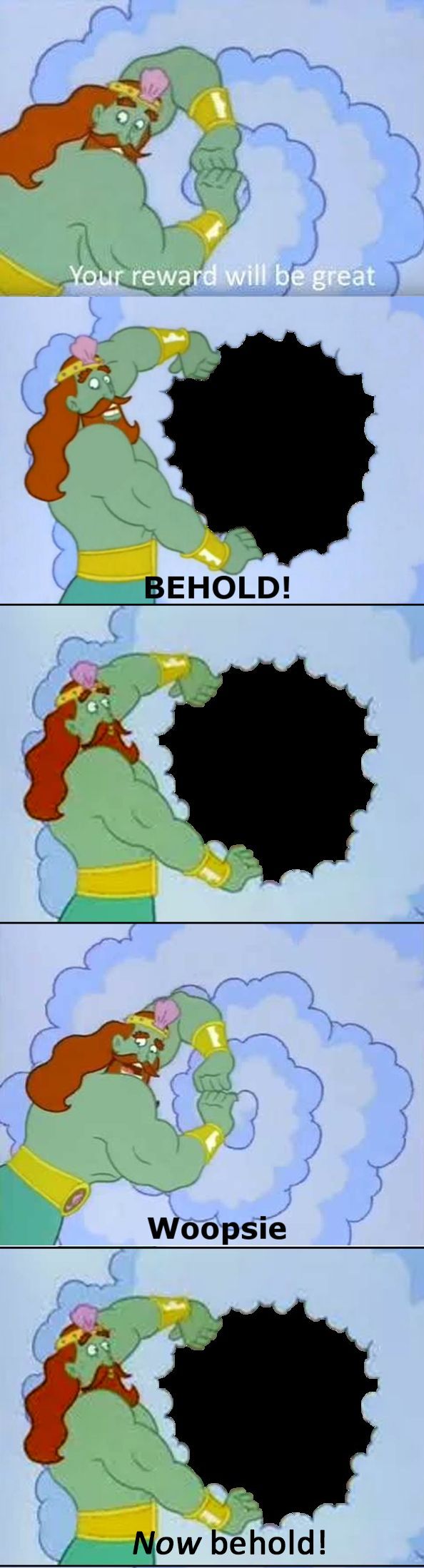 High Quality King Neptune behold Blank Meme Template