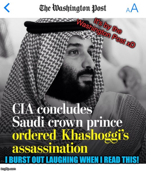 Who knows why this is funny? | It's by the Washington Post xD; I BURST OUT LAUGHING WHEN I READ THIS! | image tagged in cia bought bezos,bezos bought wp,politics,deep state,clowns | made w/ Imgflip meme maker