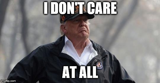 I don't care at all | I DON'T CARE; AT ALL | image tagged in trump | made w/ Imgflip meme maker
