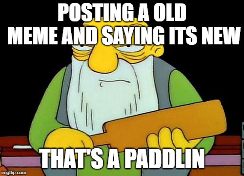 That's a paddlin' | POSTING A OLD MEME AND SAYING ITS NEW; THAT'S A PADDLIN | image tagged in memes,that's a paddlin' | made w/ Imgflip meme maker