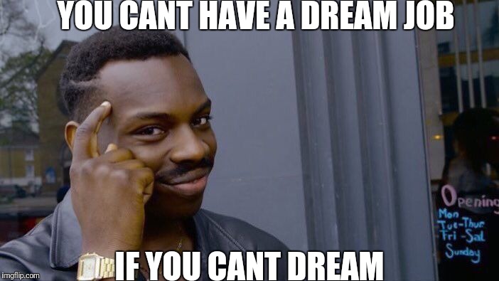 Roll Safe Think About It | YOU CANT HAVE A DREAM JOB; IF YOU CANT DREAM | image tagged in memes,roll safe think about it | made w/ Imgflip meme maker